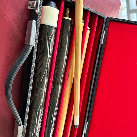 Vintage 5 Piece Wooden Pool Cue Stick - Picture 8 of 9